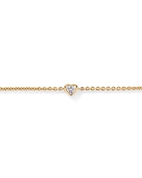0.13 Carat TW Laboratory-Grown Diamond Heart Bracelet in 10kt Yellow Gold