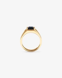 Australian Parti Sapphire Wide-Band Ring 10kt Yellow Gold