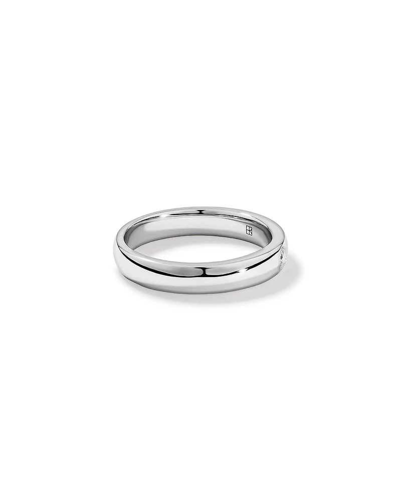 Carat TW Round Brilliant Diamond Duo Wedding Band in 18kt White Gold