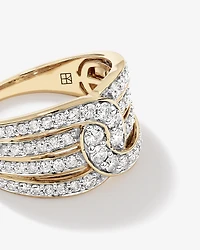 1.00 Carat TW Diamond Link Ring in 10kt White and Yellow Gold