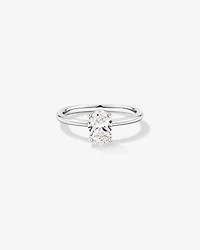 1.00 Carat TW Oval Canadian Diamond Solitaire in 18kt White Gold