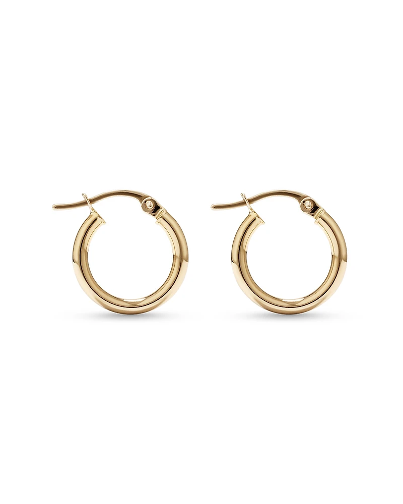 10mm Hoop Earrings in 10kt Yellow Gold