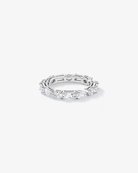 Multi-Stone Cubic Zirconia Eternity Ring in Sterling Silver