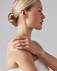 0.25 Carat TW Round Brilliant Diamond Solitaire Bezel Set Stud Earrings 18kt White Gold