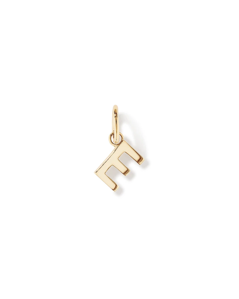 Letter E Initial Pendant in 10kt Yellow Gold