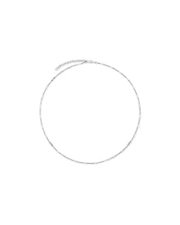 50cm (20") 3mm Width Fine Paperclip 3 and 1 Alternating Chain Necklace in Sterling Silver