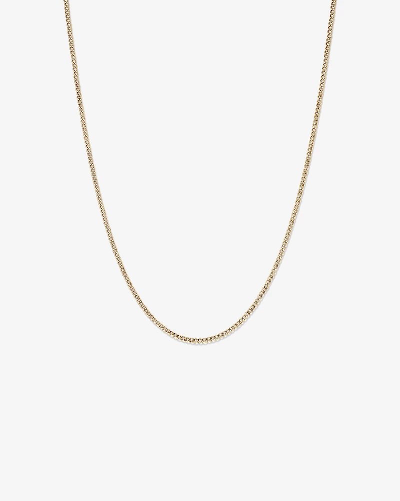 50cm (20") Semi Solid Curb Chain in 10kt Yellow Gold