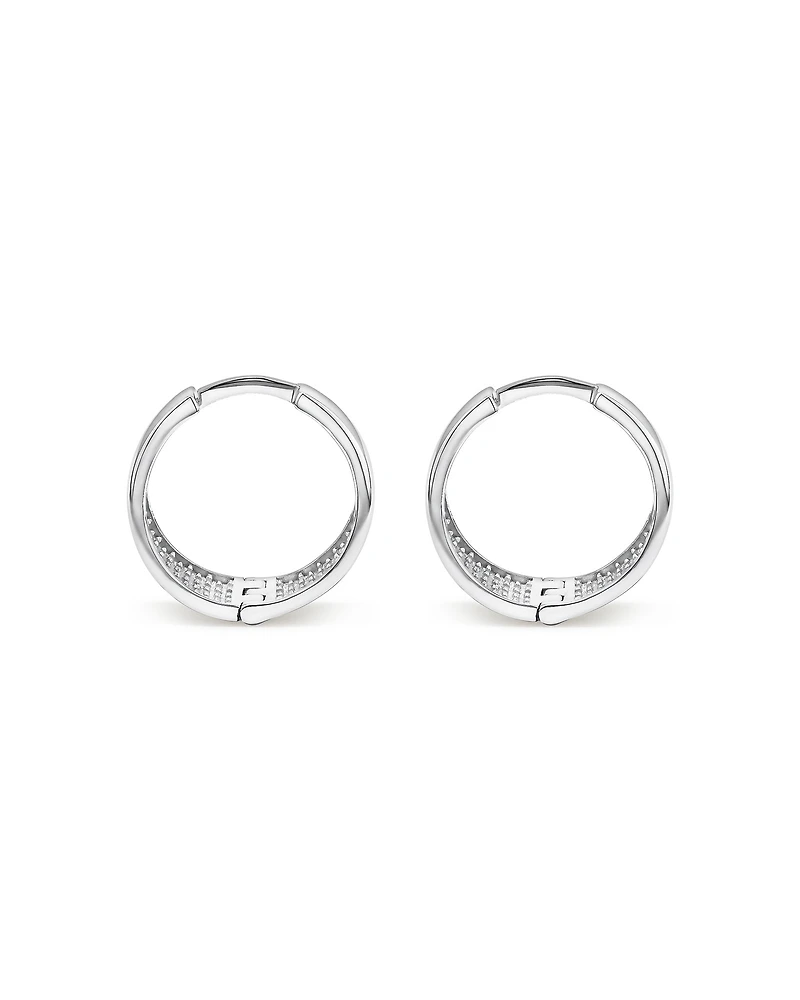 Tapered Huggie Earrings in Sterling Silver