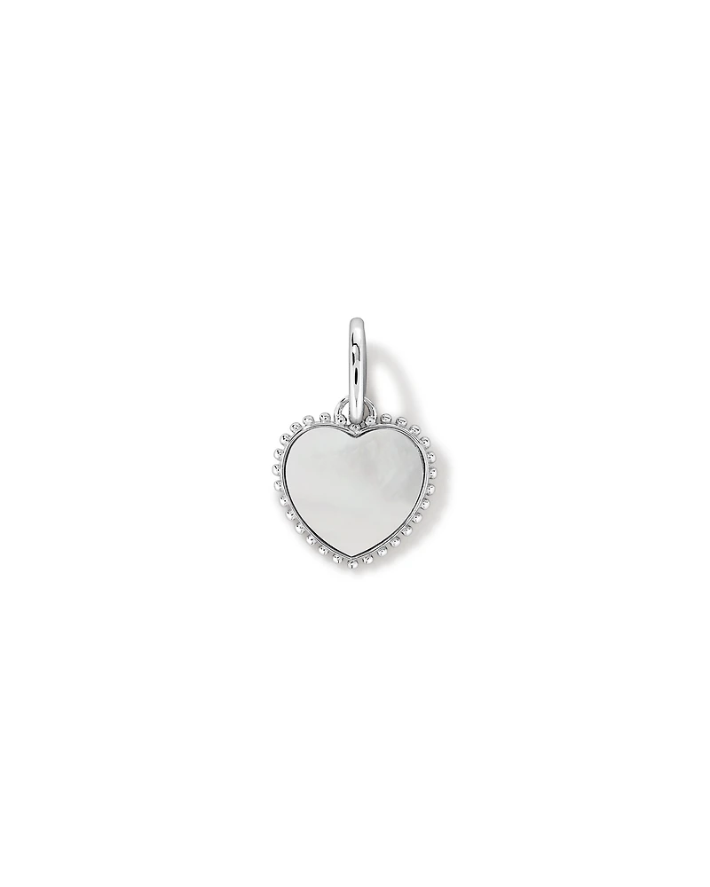 Mother of Pearl Love Heart Pendant in Sterling Silver