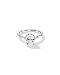 2.20 Carat TW Oval Cut Laboratory-Grown Diamond Engagement Ring 14kt White Gold