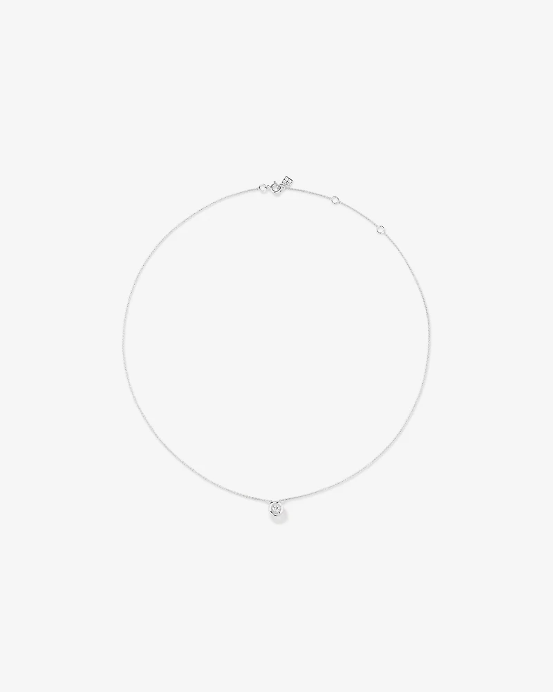 Lume Lab Round Pendant with 0.10 Carat TW of Laboratory-Grown Diamonds in Sterling Silver