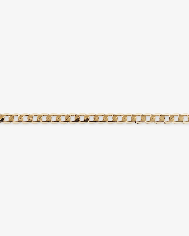 17cm (22") 4mm-4.5mm Width Curb Bracelet in 10kt Yellow Gold