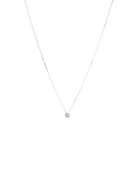 Round Diamond Cluster Pendant in 10kt White Gold