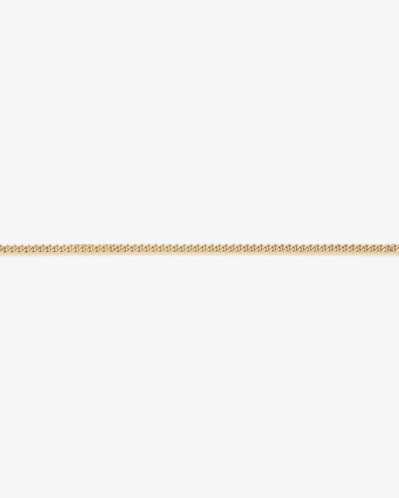 55cm (22") 6.3mm Width Solid Concave Bevelled Curb Chain in 10kt Yellow Gold