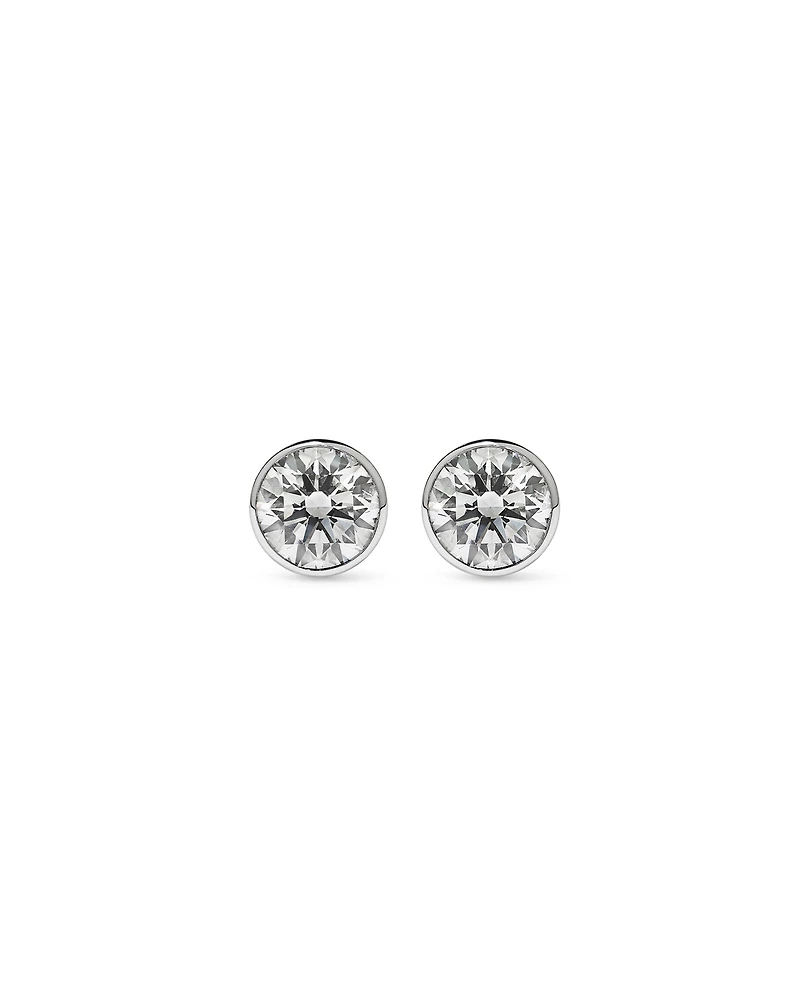 1.00TW Lab Diamond Seemless Stud Earrings in 10kt Gold