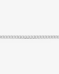 17cm (9") 8.87mm Flat Beveled Curb Bracelet in 10kt White Gold