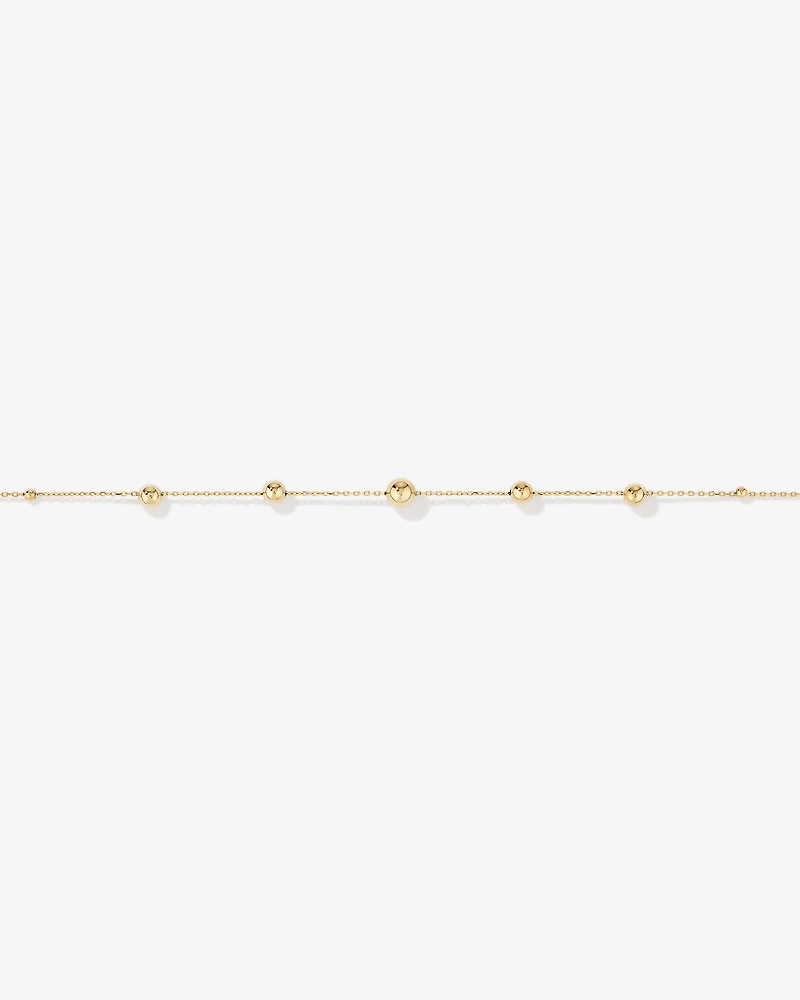 19cm (7.5") Bead Bracelet in 10kt Yellow Gold
