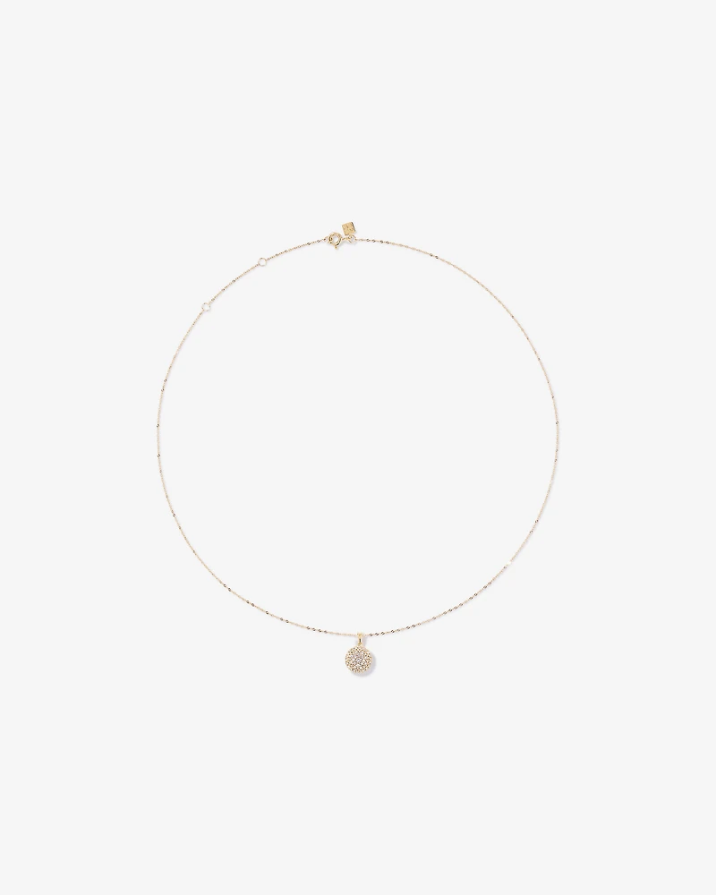 0.25 Carat TW Diamond Round Cluster Pendant with Halo in 10kt Yellow Gold