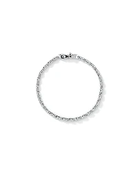 Bracelet Tennis en Zircon Cubique en Forme de Poire Serties en Chaton en Argent Sterling