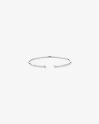 Diamond Torque Bangle in 10kt White Gold