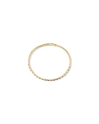 0.35 Carat TW Diamond and Blue Sapphire Gemstone Flex Oval Bangle in 10kt Yellow Gold