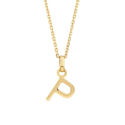 Pendentif « P » en or jaune 10 K