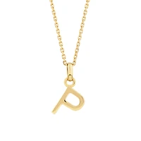 Pendentif « P » en or jaune 10 K