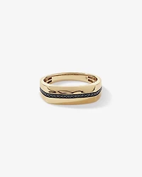 0.18 TW Black Diamond Men's Ring 10kt Yellow Gold