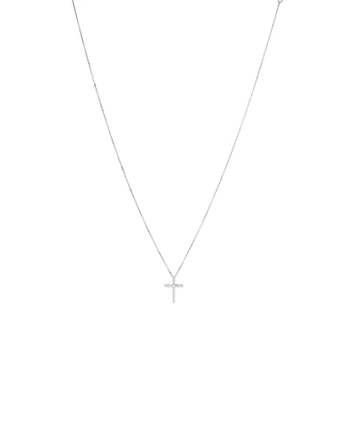 Diamond Accent Cross Pendant in Sterling Silver