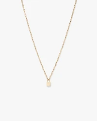 Signature Lock Necklace in 10kt Yellow Gold