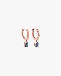 Boucles d’oreilles à cerceaux à bec caillou en doré 10 carats en serrure émeraude en saphir et émeraude d’australie