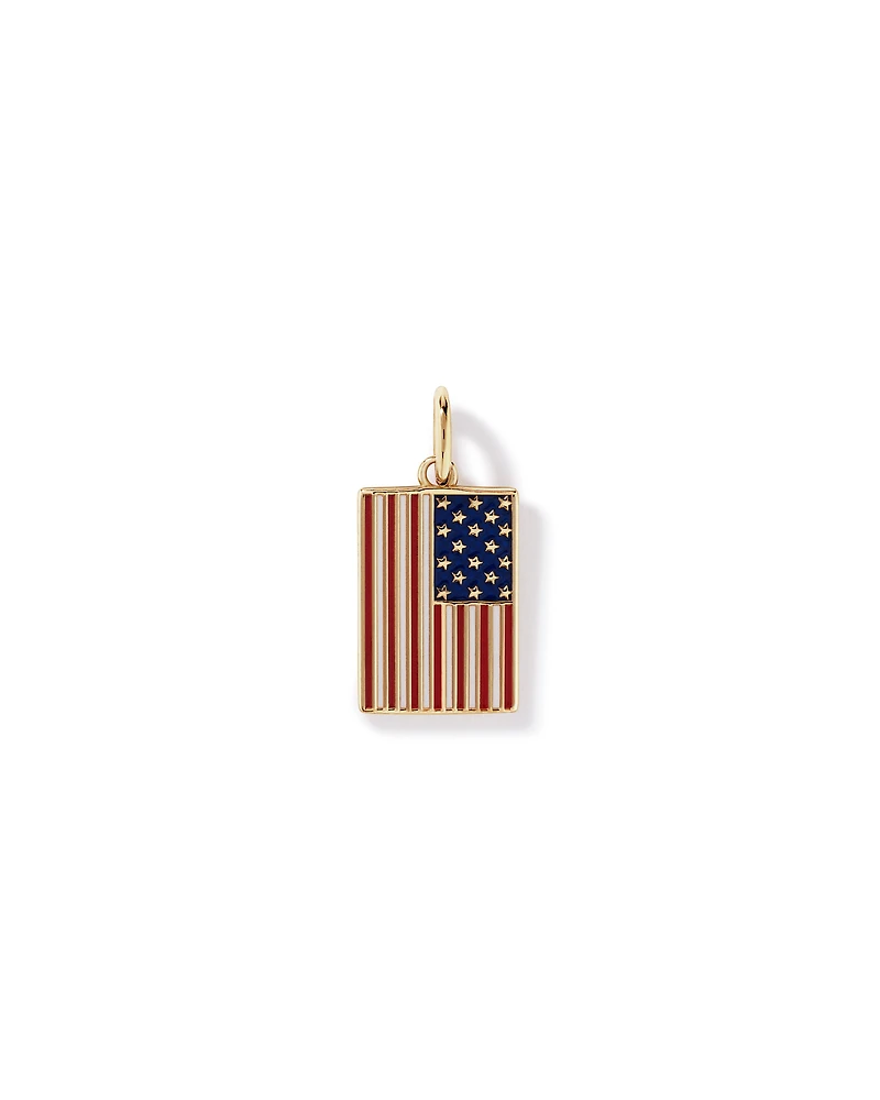 Pendentif du drapeau américain en Vermeil 18Kt