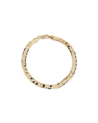 23cm (22") 6mm-6.5mm Width Curb Bracelet in 10kt Yellow Gold