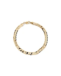 23cm (22") 6mm-6.5mm Width Curb Bracelet in 10kt Yellow Gold