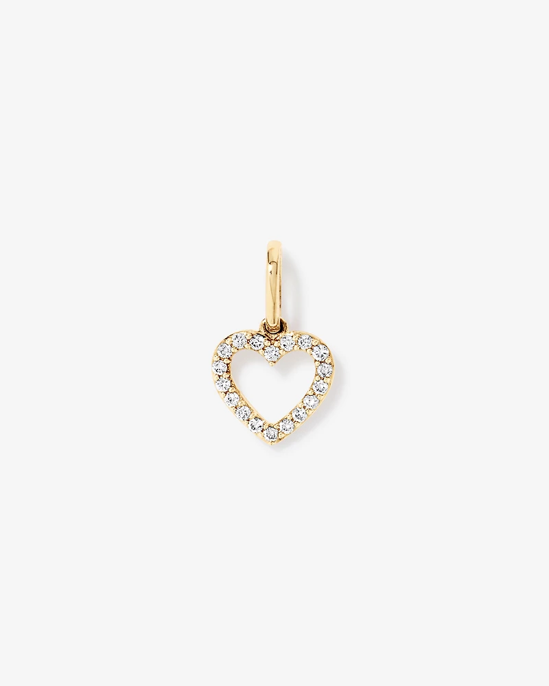 Pendentif en cœur en diamant 0.10TW en or 10 carats