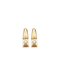 0.24 Carat TW of Laboratory-Grown Round Brilliant Diamond Huggie Earrings in 10kt Yellow Gold