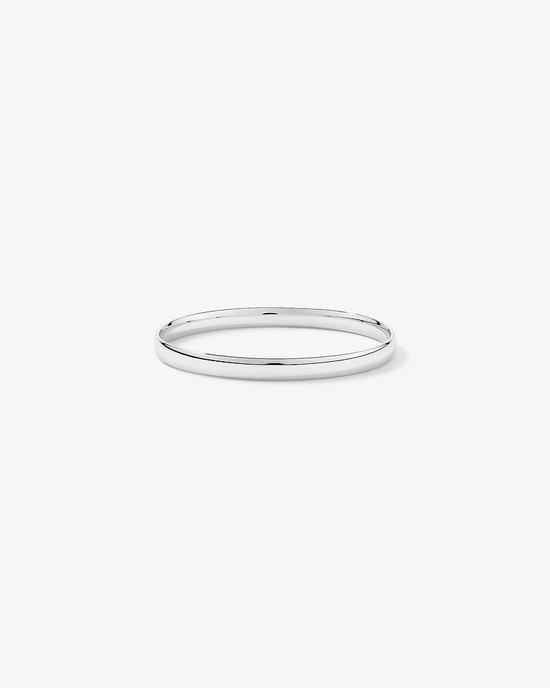 65mm Solid Oval Bold Bangle in Sterling Silver