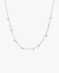 Collier en or jaune 10 K à opales et à diamants totalisant 0,15 ct