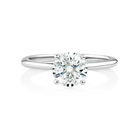 Bague en or blanc 14 K avec diamant créé en laboratoire totalisant 1,25 ct