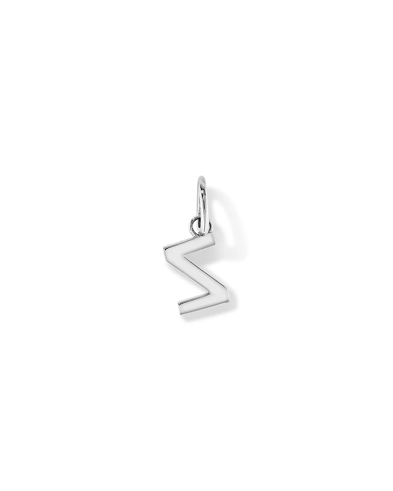 Letter Z Initial Pendant in Sterling Silver