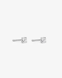 0.20 Carat TW Round Brilliant Laboratory-Grown Diamond Solitaire Stud Earrings in Sterling Silver