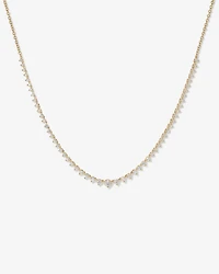 1.00 Carat TW Laboratory-Grown Graduated Diamond Tennis Necklace in 10kt Yellow Gold