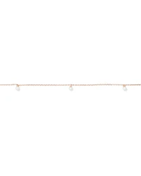 Cultured Freshwater Pearl Station Necklace in 10kt Rose Gold