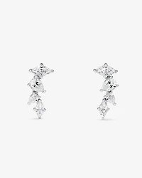 Boucles d'Oreilles Clous Liane en Zircon Cubique en Argent Sterling
