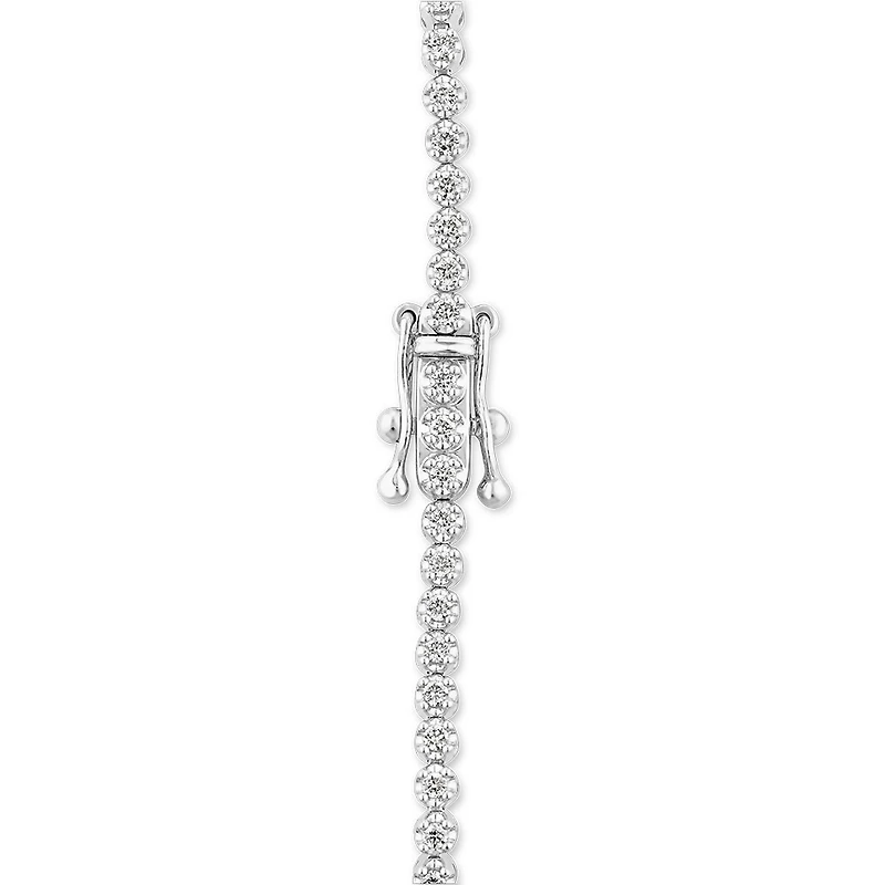 0.90 Carat TW Laboratory-Grown Diamond Tennis Bracelet set in 10kt White Gold