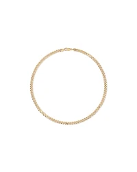 55cm (22") 6.8mm Width Semi Solid Diamond Cut Curb Chain in 10kt Yellow Gold