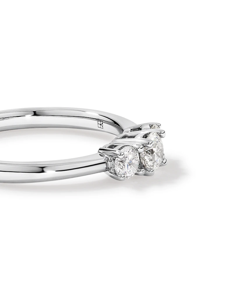 0.50 Carat TW 3 Stone Signature 101 Diamond Ring in 14kt White Gold