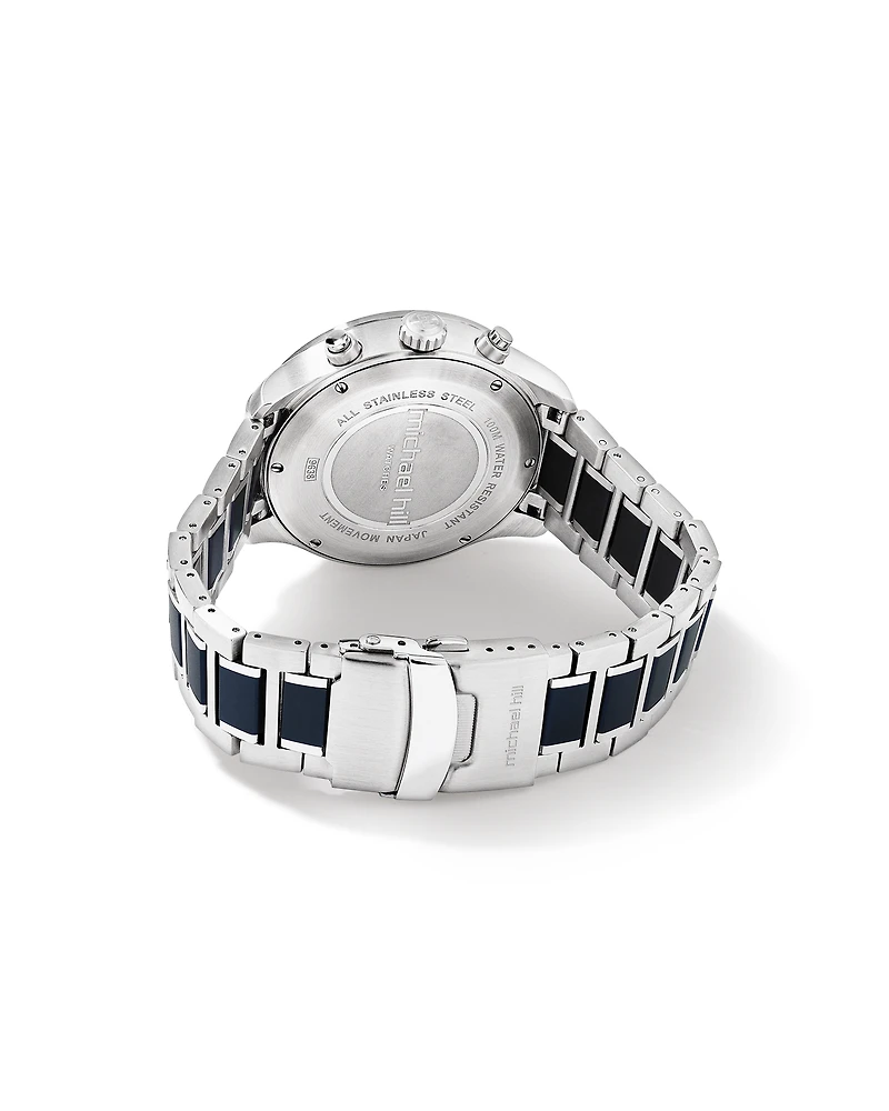 Solar Powered Men's Watch with Blue Tone Stainless Steel