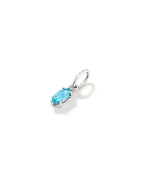 Marquise-Cut Swiss Blue Topaz Pendant in Sterling Silver