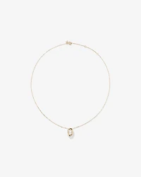 Lume Lab Oval Pendant with 0.50 Carat TW of Laboratory-Grown Diamond in 10kt White Gold